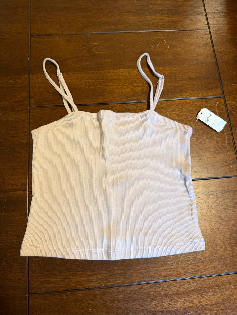 aerie Ribbed Square Neck Cami - Light Cream